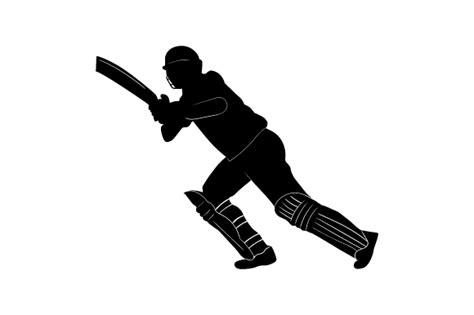 Detailed Sports Silhouette For Cricket Svg Cut File By Creative Fabrica
