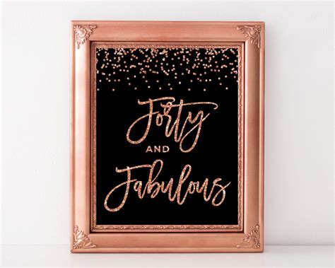 Birthday wishes for a husband. Rose gold 40 and fabulous sign 40th birthday sign 40th ...