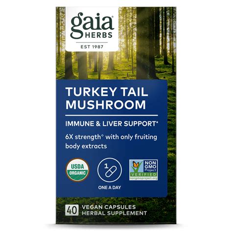turkey tail mushroom capsules liver support gaia herbs gaia herbs®