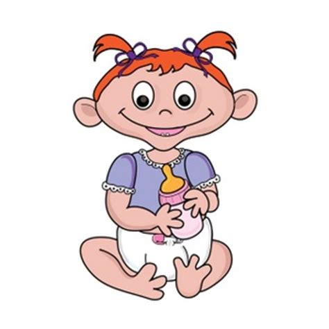 Cute happy smiling peach hair cartoon baby girl. Free Baby Girl Clipart Image 0515-1002-0311-2612 | Baby ...