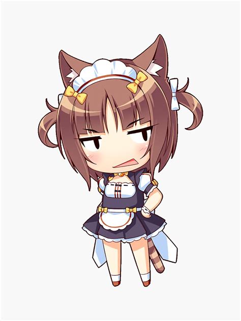 Azuki Nekopara Rolling Eyes Sticker By Blackcatms Redbubble