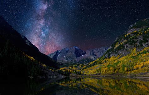 1400x900 Milky Way On Starry Night Landscape 4k 1400x900 Resolution Hd