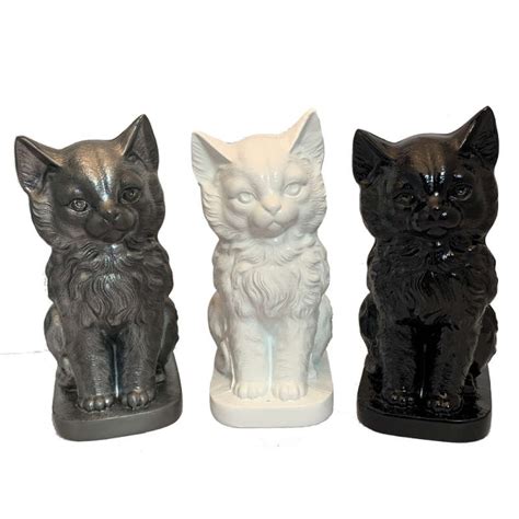 Cat Cremation Urns Sweet Kitty Metal Sculpture