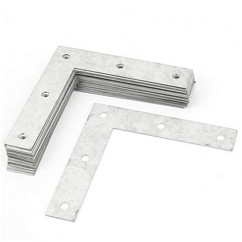 Uxcell 20pcs Metal Flat Corner Braces L Shaped Angle Brackets Plate