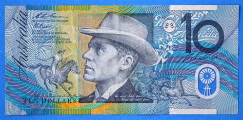 1993 Australia 10 Dollar Polymer Banknote Earlier Date Free