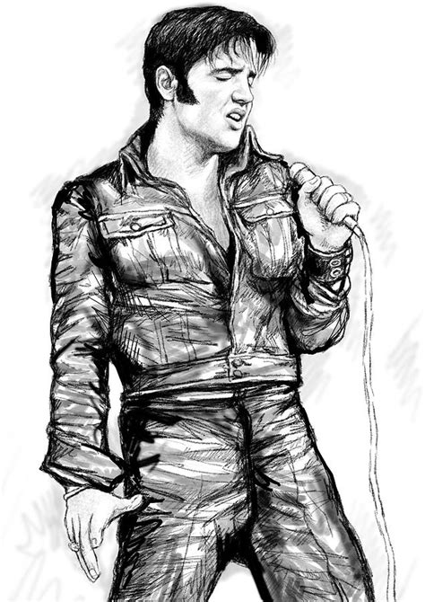 Cartoon Elvis Presley Drawing Easy Elvis Cartoon Presley Cartoons