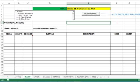 Sistema Contable Libro Diario Blog Aplica Excel Contable
