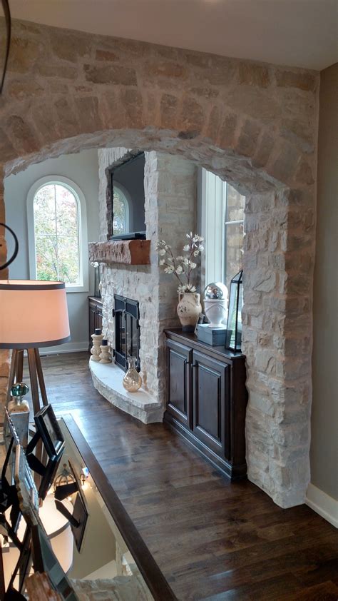 Stone Veneer Fireplace And Archway Profiles Country Ledge And Tuscan