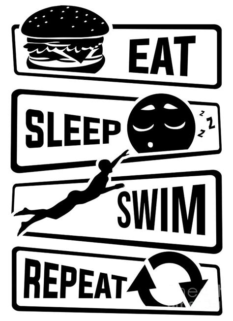 Blusa gris con frase eat jumpit sweat repeat blanco con dorado blusa deportiva para mujer sin mangas ideal para tu entrenamiento físico. Eat Sleep Swim Repeat Swimming Water Sports Pool Digital ...