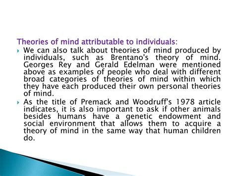 Ppt Psychological Concepts Theory Of Mind Powerpoint Presentation