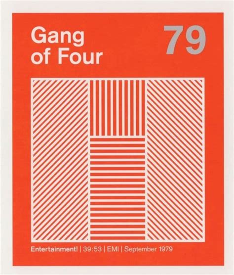 Gang Of Four Entertainment Emi Record 1977 Punk Rock Lp Postcard