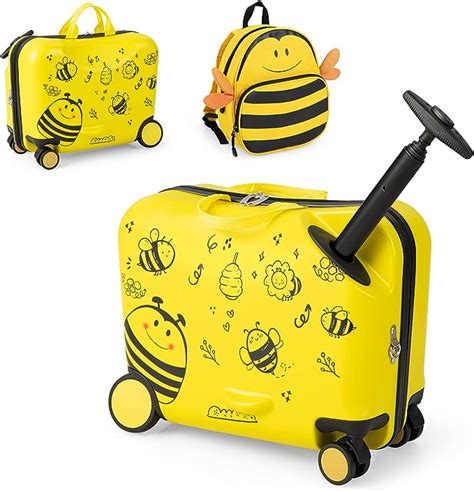 Goplus Valise Enfant Fille Gar On Valise Enfant Roulettes Sac