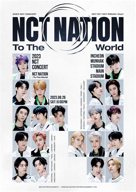 The Poster For Nct Nation To The World Shows Many Different Faces And Hair Colors