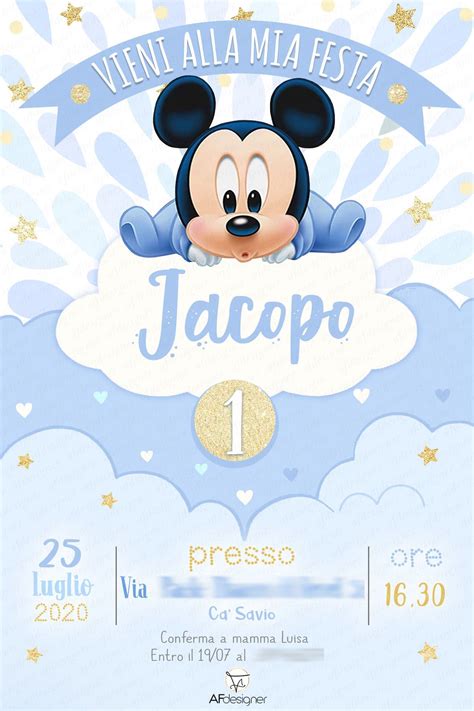 There are different stages of a young fish's life. Digital BABY MICKEY MOUSE Birthday Party Invitation, Baby ...