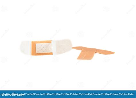 Adhesive Plaster On White Background Healing Wounds Scratches Sadin