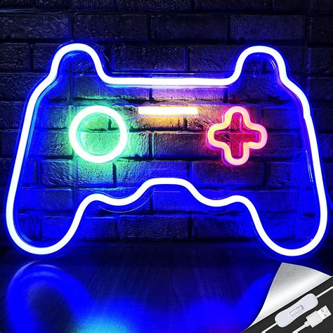 Led Game Neon Sign Gamepad Shape Led Sign Light Gamer T For Teen