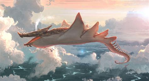 Sky Whale By Lavolpe Creatures 2d Cgsociety Criaturas