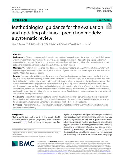 Pdf Methodological Guidance For The Evaluation And Updating Of