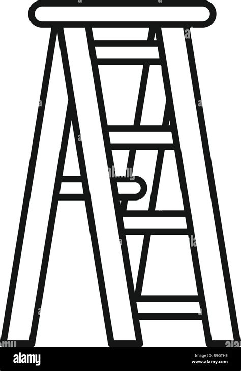 Wooden Ladder Icon Outline Wooden Ladder Vector Icon For Web Design