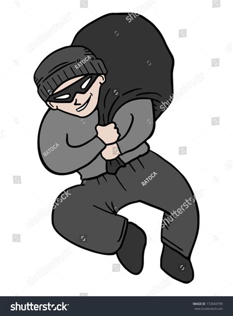 Thief Draw Stock Vector Royalty Free 172843799
