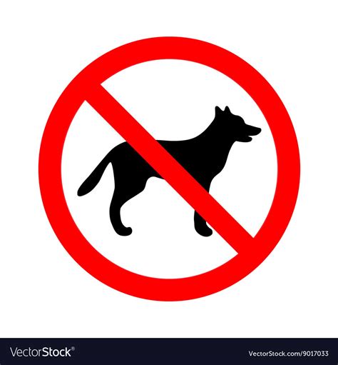 No Dogs Allowed Sign Royalty Free Vector Image