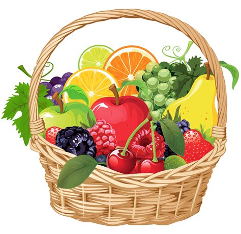 Basket With Fruits And Vegetables Clip Art Library