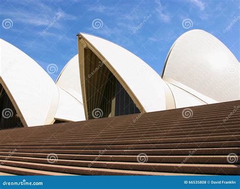 Sydney Opera House Close Up View Roof And Front Entrance Editorial