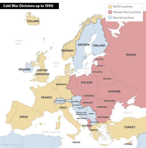 Cold War Map Of Europe Maping Resources