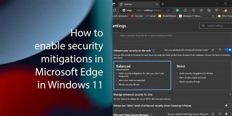 How To Enable Security Mitigations In Microsoft Edge In Windows 11