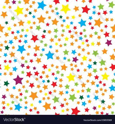Seamless Pattern With Colorful Stars Royalty Free Vector