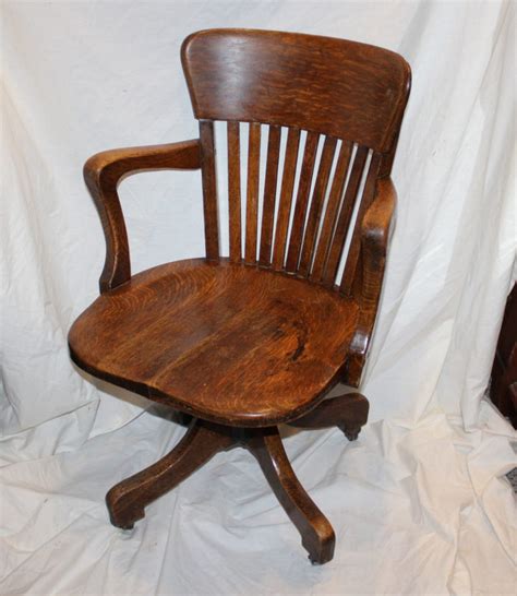 Bargain Johns Antiques Antique Oak Swivel Office Chair With Arms
