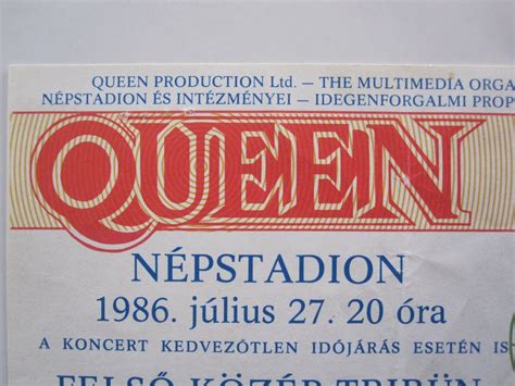 Queen 1986 Nepstadion Budapest Hungary A Kind Of Magic Tour Concert