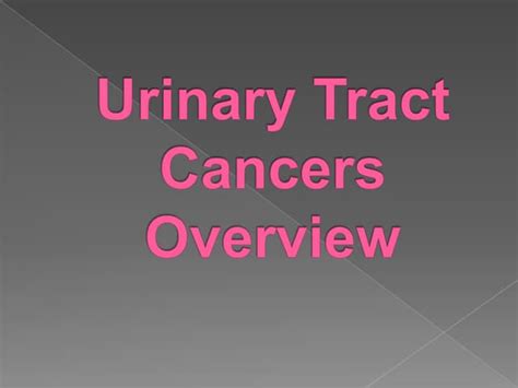 Urinary Tract Cancers Overview Ppt