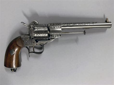 Joli Revolver Lefaucheux 1858 Calibre 12mm Numéro 5988 Calotte