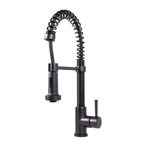 Owofan kitchen faucets with pull down sprayer solid brass matte black industrial. VIGO Single-Handle Pull-Out Sprayer Kitchen Faucet in ...