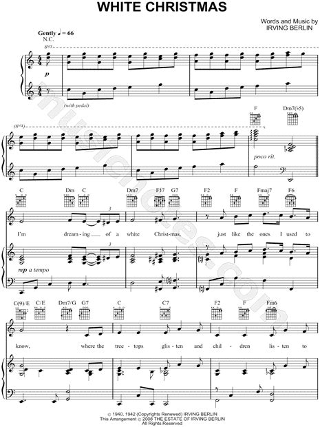 Sheetmusic2print's complete catalog of sheet music for christmas, including christmas songs, carols and hymns. Celtic Woman "White Christmas" Sheet Music in C Major ...