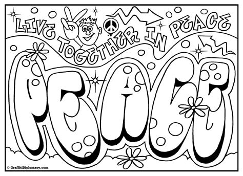 Printable Peace Sign Coloring Pages At Free