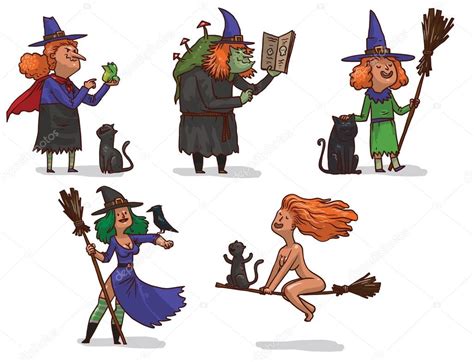 Set Of Different Witches Stock Vector Image By ©ivannikulin 95033342