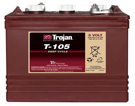 Trojan 6v Battery 225ah T105 Sonop Solar