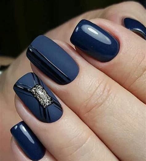 Stunning Matte Blue Nails Acrylic Design For Short Nail Page Of