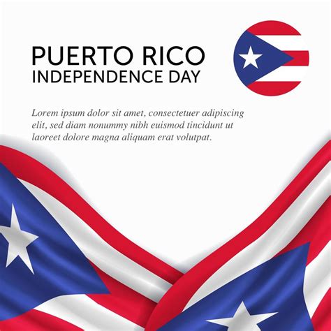 årsdagen Självständighetsdag Puerto Rico Banner Gratulationskort