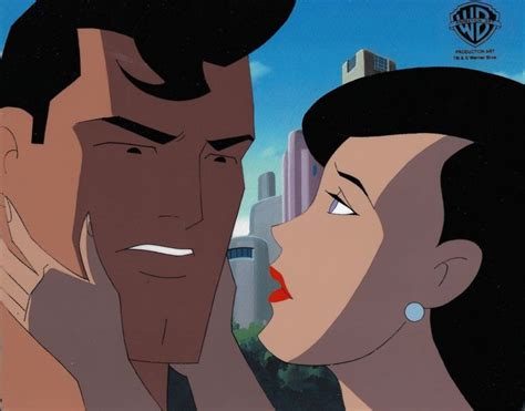 Superman The Animated Series Production Cel Superman And Lois Lane Animation Superman And