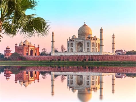 Taj Mahal Beautiful Scenery India Uttar Pradesh Agra Stock Photo