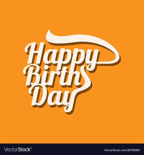 Happy Birthday Typography Design Royalty Free Vector Image