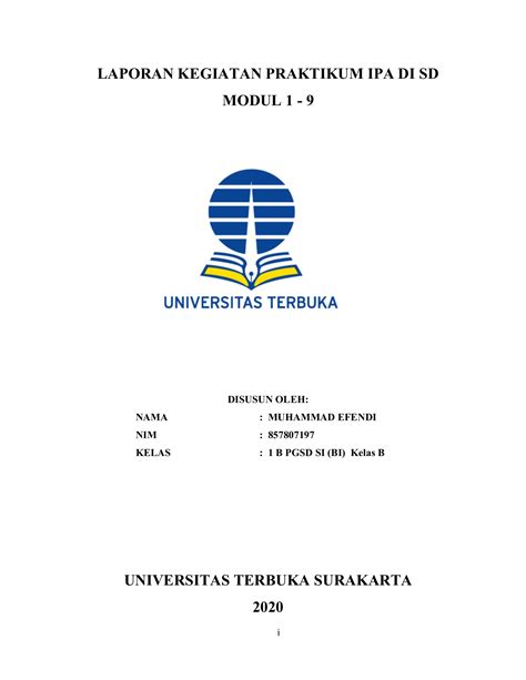 Contoh Laporan Praktikum Ipa Ut Set Kantor - Riset