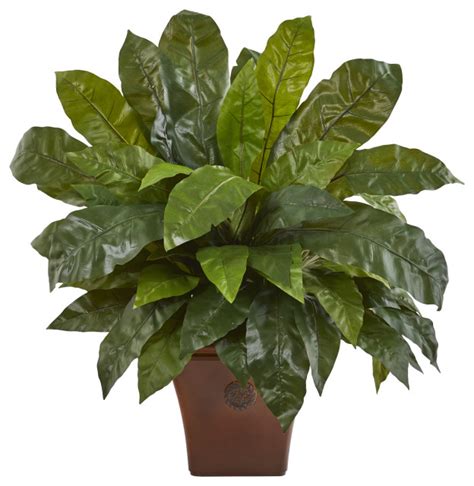 Nearly Natural 33 Spathiphyllum Artificial Plant In White Planter