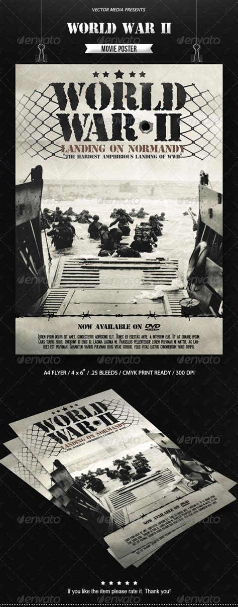 But not every movie does an equally good job of capturing what that period was really like. World War II - Movie Poster by VectorMedia | GraphicRiver