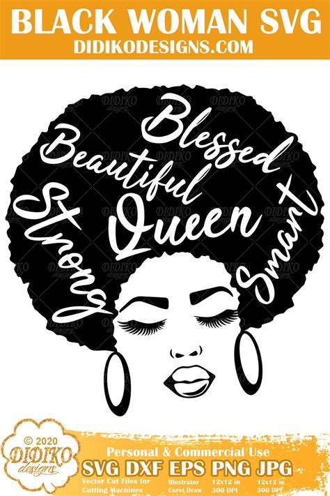 Sublimation Black Woman Svg Beautiful Black And Educated Svg Educated