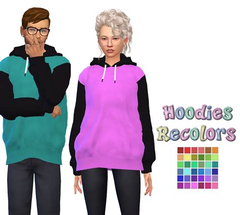 Womens Male And Female Hoodies Recolors Simsworkshop