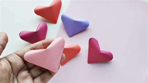 How To Make Cute 3d Paper Hearts For Valentines Day Origami Style